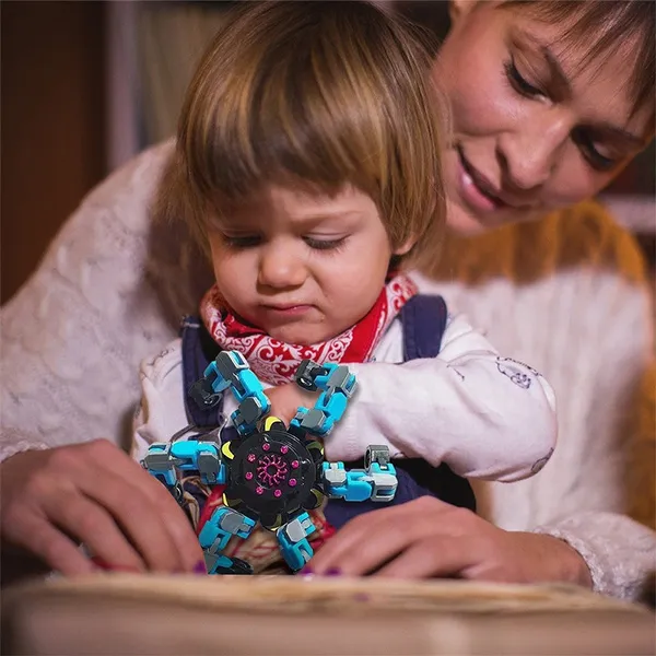 New Handheld Fidget Spinners Toys Deformed Hand Fingertip Top Chain Mechanical Gyroscope Stress Relief Toy For Kids Adults