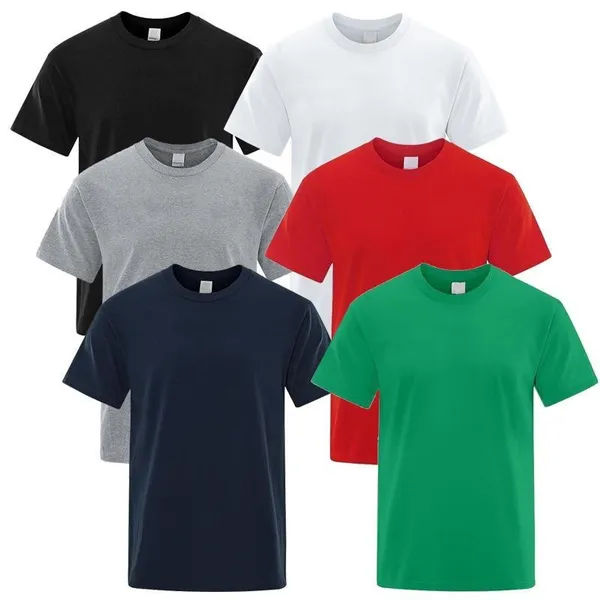 Men's Solid Crew Neck Short Sleeve Tops, Classic Men's Summer Clothes, Casual Silm Fit Men's Breathable Clothing XS-4XL
