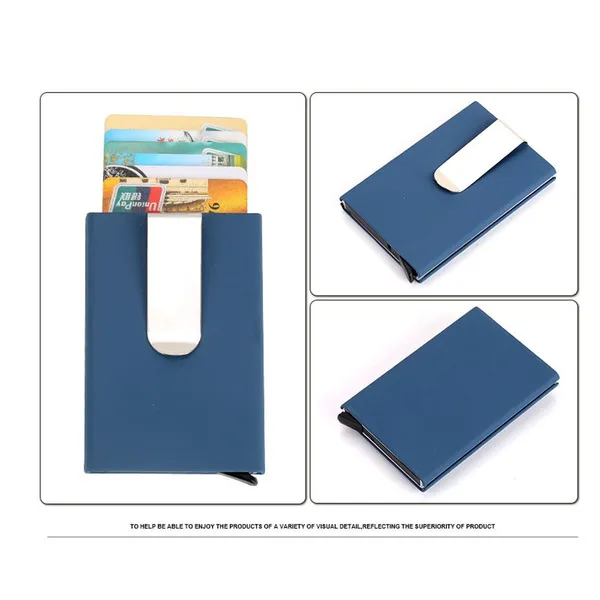 Men's wallet card clip multi metal thin tide