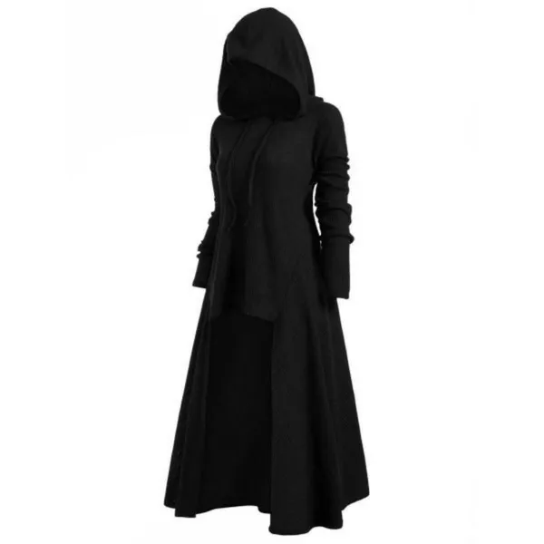 7 Colors Gothic Punk Jacket Women Black Hooded Plus Size Winter Coat Female Long Womens Jackets Coats Clothing Size XS-5XL