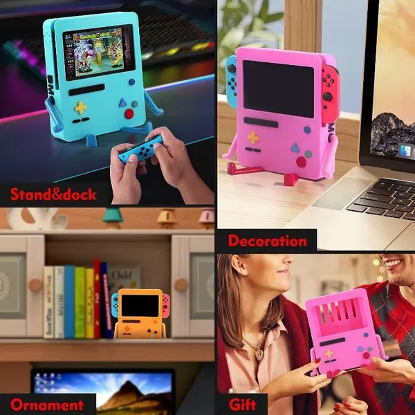 Cute Charging Stand for Nintendo Switch Accessories Portable Dock Compatible for Nintendo Switch Cute Case Decor Gift Men Women Kids