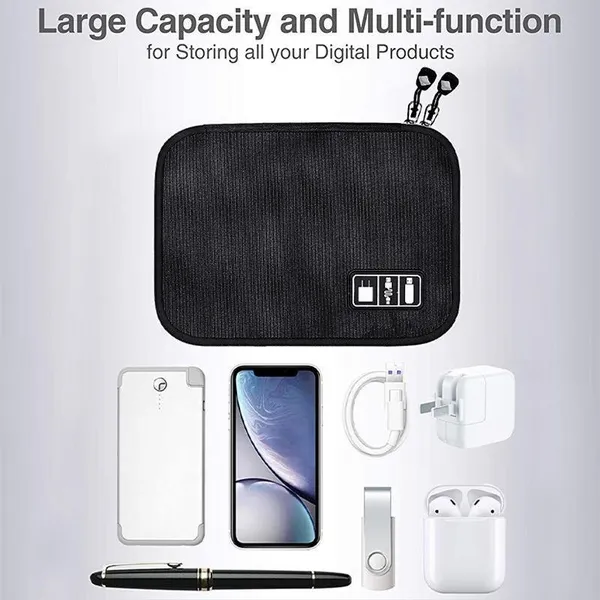 Electronic Organizer Travel Line Organizers Compact Electronic Accessories Bag Travel Accessories Are Used for Cables, Ropes, Chargers, Telephones, Hard Disks Drives