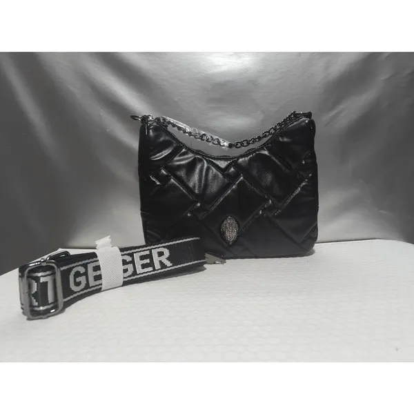 kurt Geiger Luxury Designer Shoulder Bag Retro Crossbody Bag London Kensington Full Black Soft Leather Handbags Chains Shoulder Purse