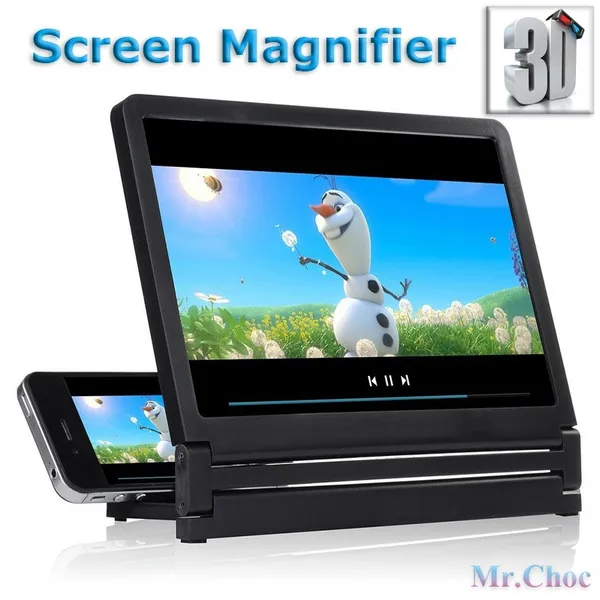 Mr.Choc Newest Moblie Phone Screen Magnifier Radiation Protection 3D Video Screen HD Amplifier Foldable Mobile Phone Bracket