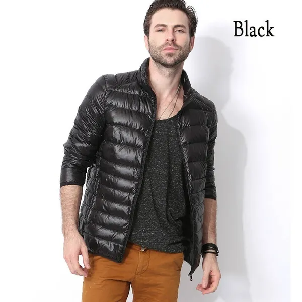 Plus Size S 5xl Men's Ultralight Down Jacket Stand up Collar Casual Coat Long Sleeve Warm Parka Outerwear For Spring Autumn Winter