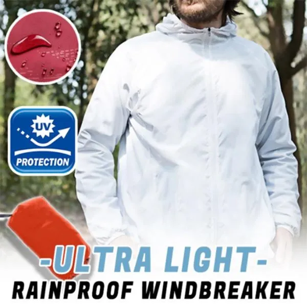 UPF 50+ Ultra-Light Rainproof Windbreaker Jacket Breathable Waterproof Windproof for Women Men