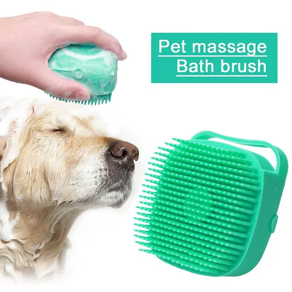 Pet Accessories for Dogs Shampoo Massager Brush Bathroom Puppy Cat Massage Comb Grooming Shower Brush for Bathing Soft Brushes