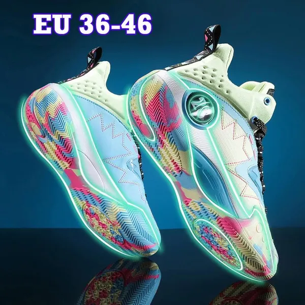 Fashion Basketball Shoes for Lovers Non-slip Rubber Sole Gym Shoes Ankle Protection Sports Shoes Plus Size 36-46