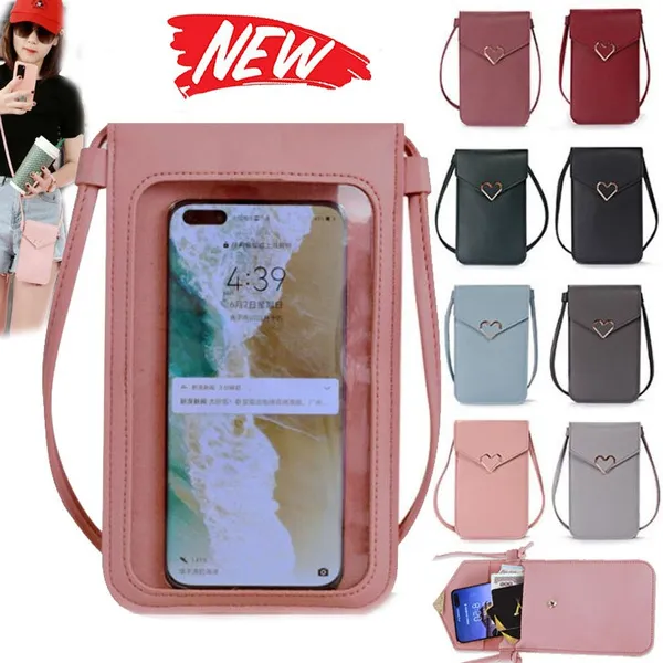 8 colors Touch Screen Phone Wallet Women Bags Buckle Big Capacity Daily Shopping Phone Wallet Purse Girls Birthday Family Gift