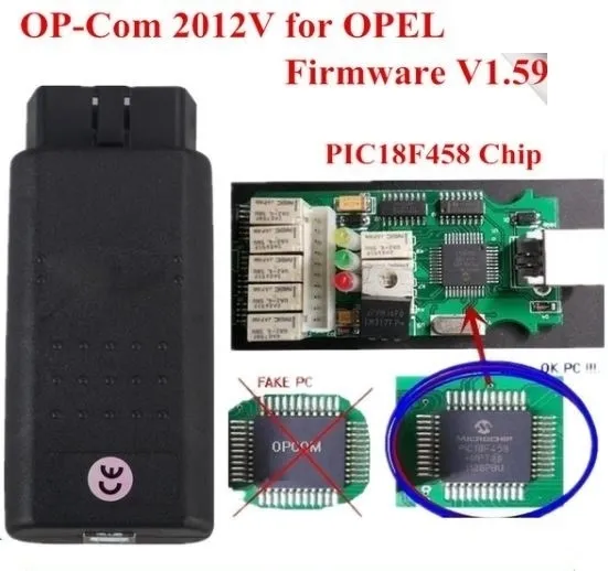 Opcom with PIC18F458 Chip OP-Com 2012V Can OBD2 Opel Firmware V1.59 OP Com Opel Opcom V1.59 CAN BUS Interface