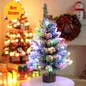 50cm Flocking Spray Snow Small Christmas Tree Set Desktop Ornaments Christmas Decorations Christmas Gifts