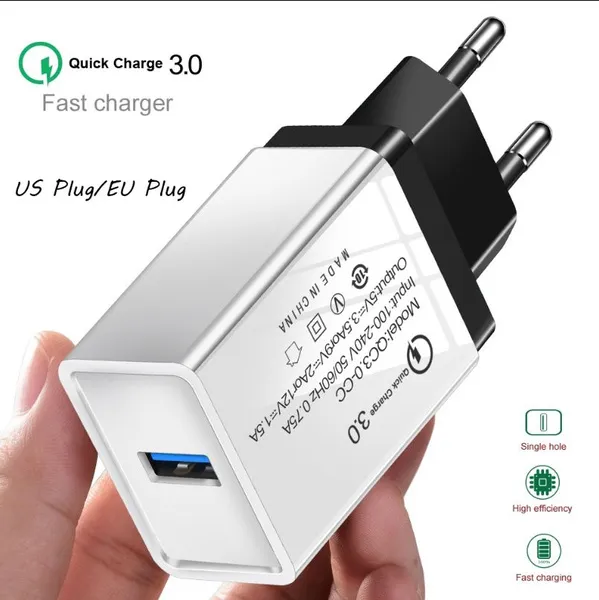 US /EU Usb Wall Charger Fast Charging Phone Charger