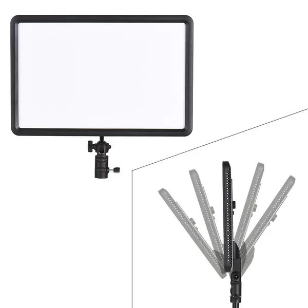 Godox LEDP260C Ultra-thin 30W Dimmable LED Video Light Panel Lamp 3200K-5600K Bi-color Temperature w/ Wireless Remote Control Handle for DSLR Camera Studio Photography