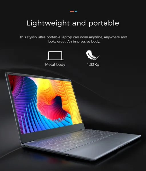 KUU K2s Intel J4115 Quad Cores Processor 14.1-inch IPS Screen All Metal Shell Office Notebook 8GB DDR4+ 512GB SSD Windows 10 Laptop