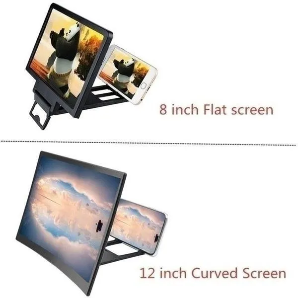 1PC 8/12 Inch 3D Universal Folding HD Radiation Protection Video Amplifier Magnifying Glass Phone Screen Magnifier Phone Amplifier Hd Amplification Mobile Phone Screen Magnifier