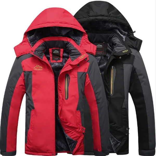 New autumn and winter men's and women's jackets neutral outdoor sports waterproof cotton-padded jacket detachable hat