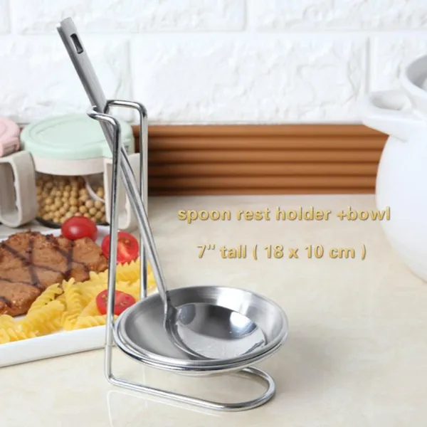 Stainless Steel Hotel Restaurant Colander Spoon Vertical Rack Kitchen Utensils Storage Rack Spoon Chopsticks Rest Lid Holder